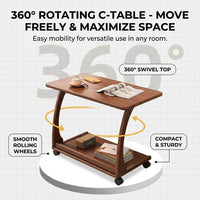 Italian Style Rolling Lift-Top Coffee Table - Image 2