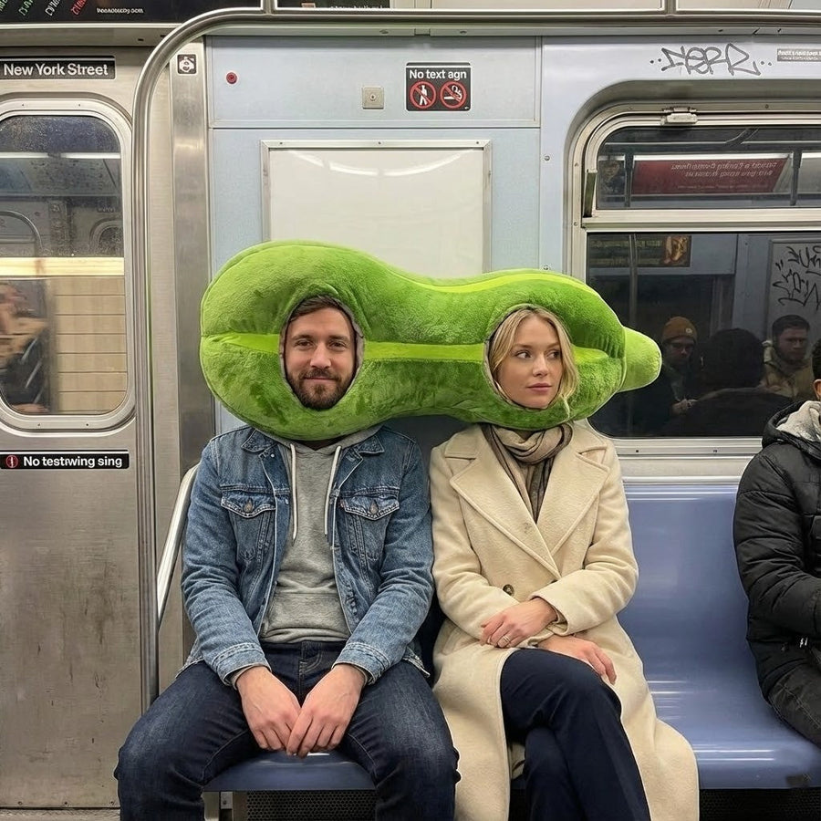 Silly Squash Couple Plush Head Pillow - Image 0