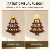 Cozy Christmas Wooden Tree Shelf - Image 6