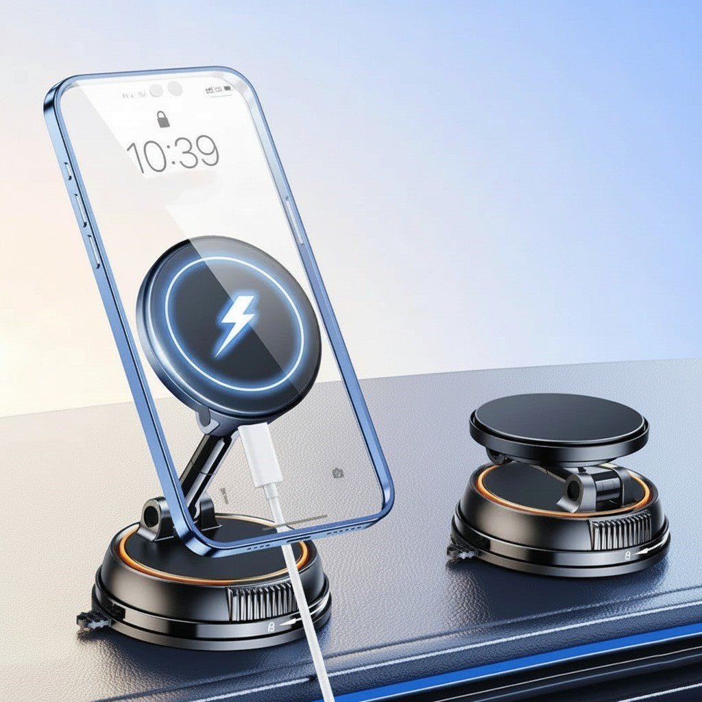 Strong Suction Wireless Car Magnetic Charging Phone Holder - Image 0