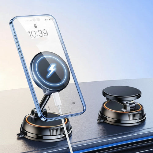 Strong Suction Wireless Car Magnetic Charging Phone Holder - Image 0