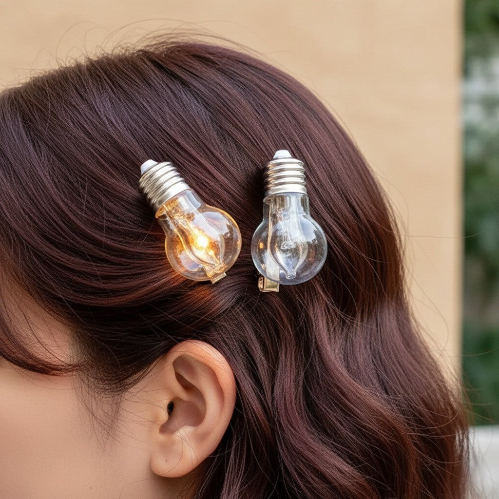 Luminous Bulb Creative Hairpin - Image 0