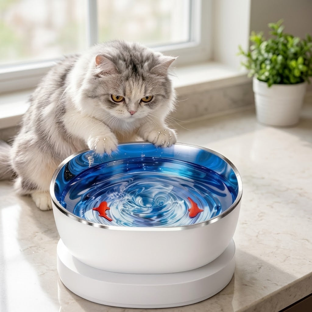 Ripple Motion Cat Drinking Fountain - Image 0