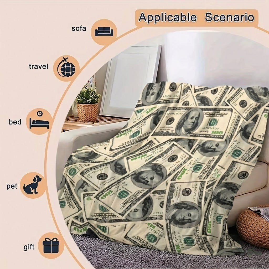 Funny Money Money Soft Sofa Blanket - Image 5