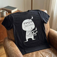 Angry Stick Figure Middle Finger T-Shirt - Image 1