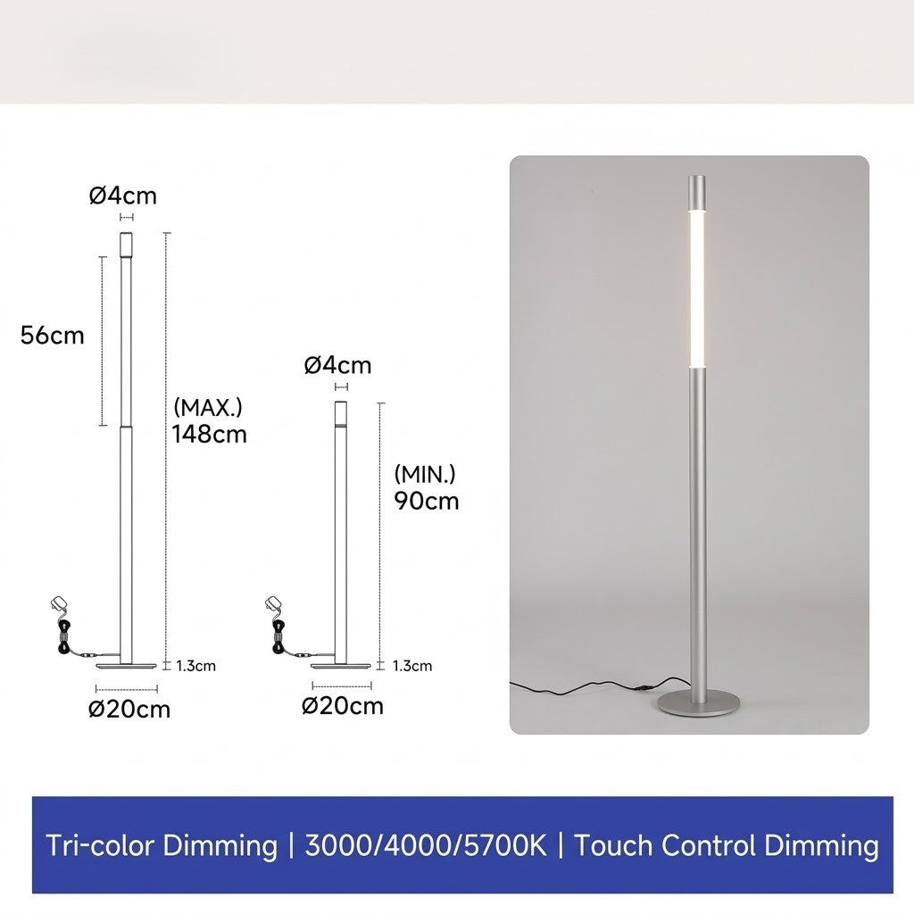 Lumi Minimal LED Slide-Open Floor Lamp - Image 7