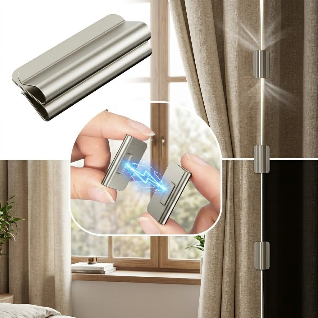 Curtain Lock Magnetic Light-Block Seal Clips - Image 1
