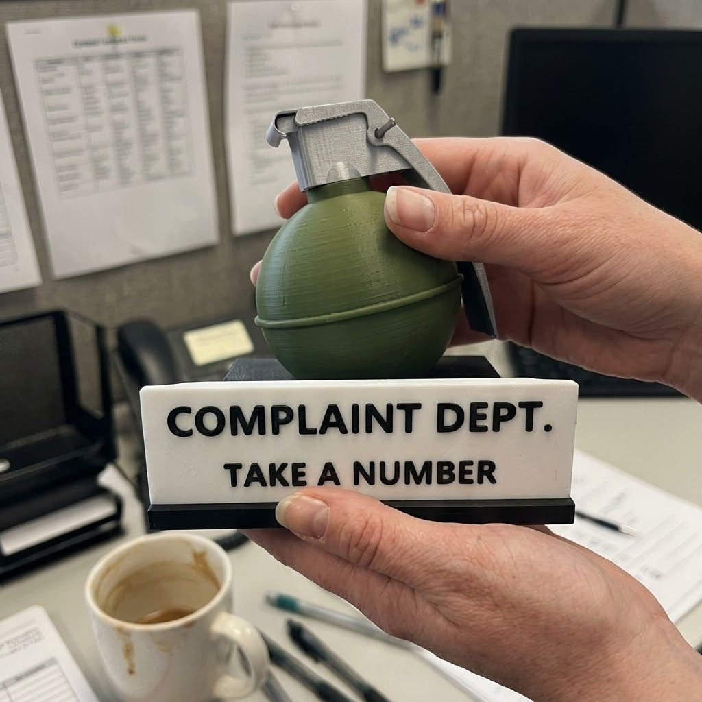 Passive-Aggressive Office Energy Desk Sign - Image 1