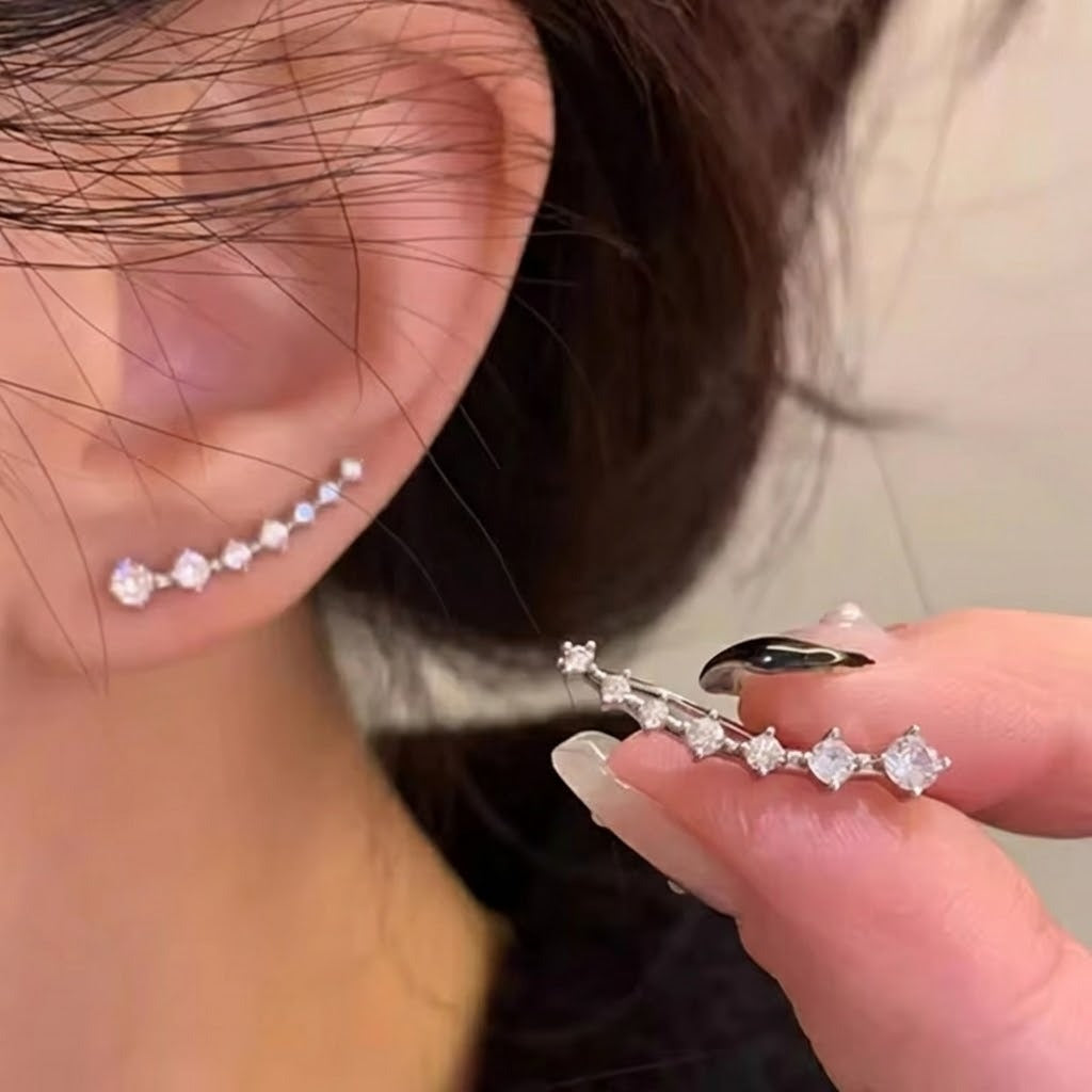 Korean Shiny Zircon Crystal Earrings - Image 7