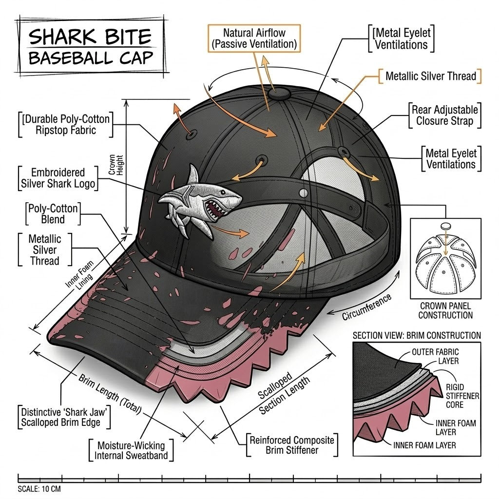 Shark Bite Baseball Cap - Image 5