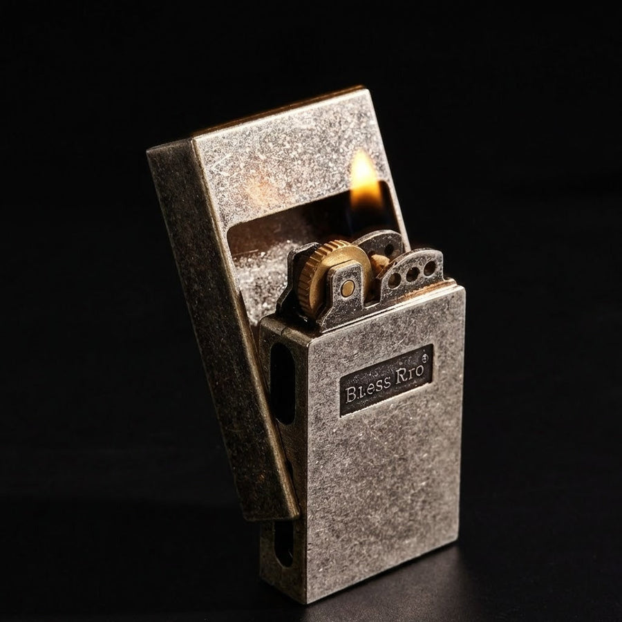 Iron Flick Retro Wheel Oil Lighter - Image 1
