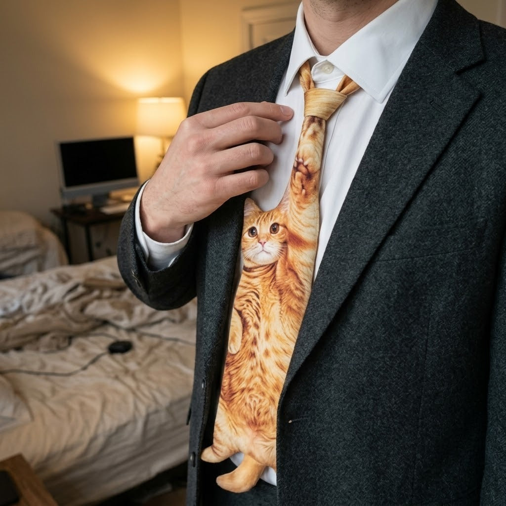 Cat Dress Code Tie - Image 1