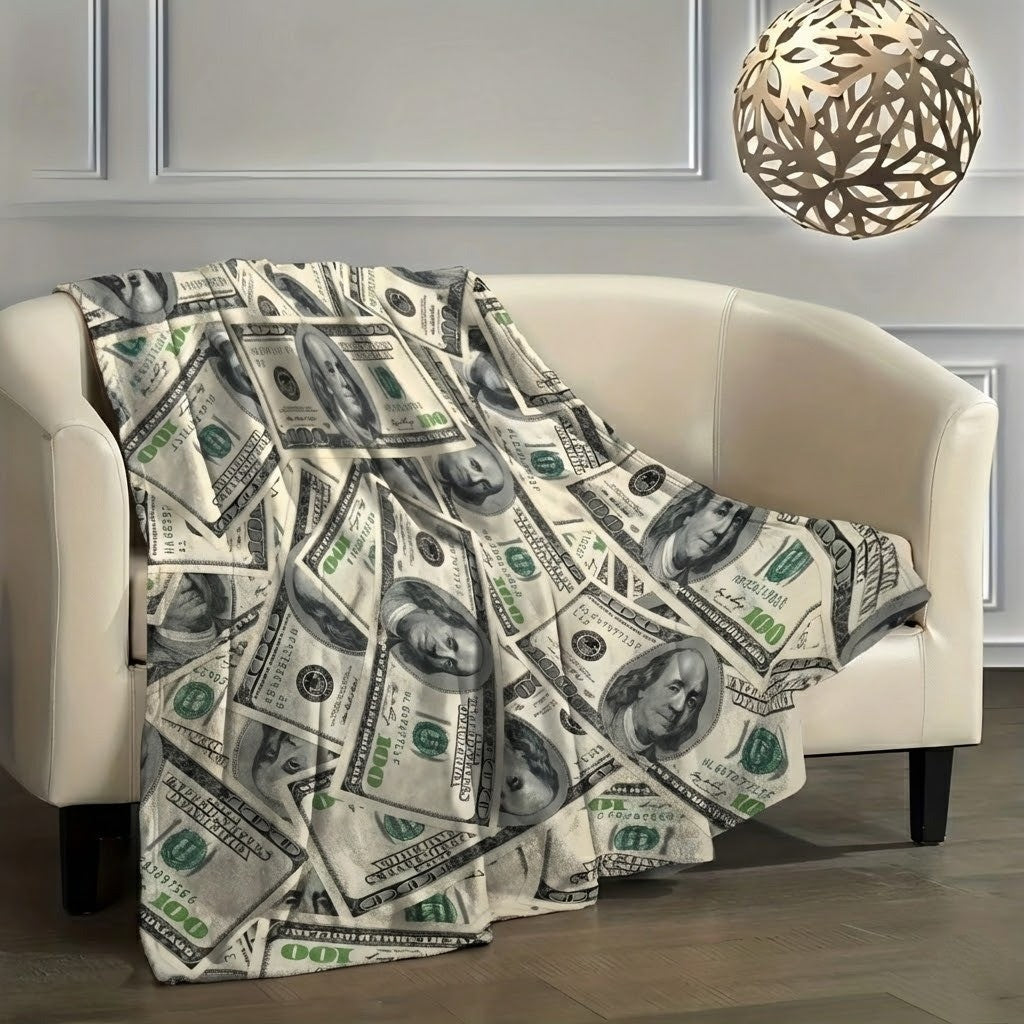Funny Money Money Soft Sofa Blanket - Image 1
