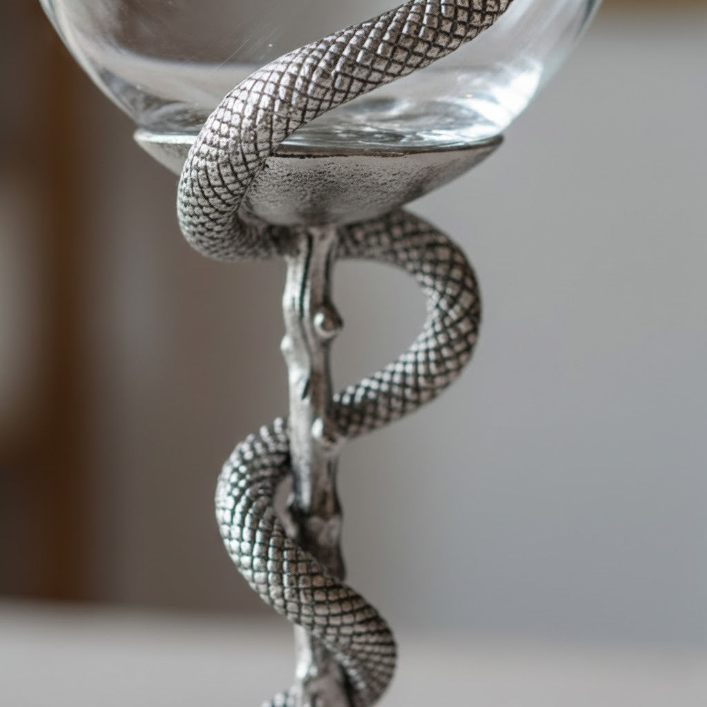 Black Snake Sculpted Wine Glass - Image 5