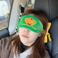 Dreamoji Cute Burger Travel Eye Mask Pillow - Image 1