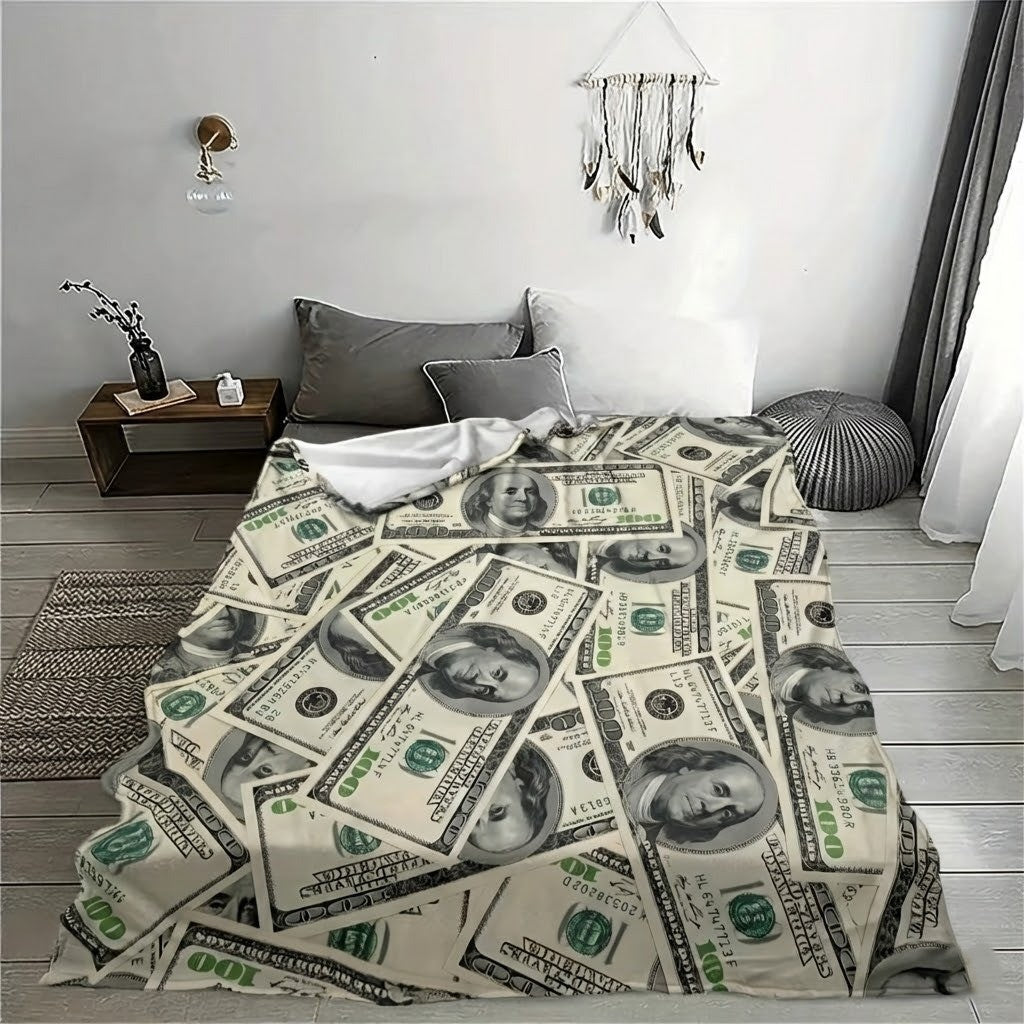 Funny Money Money Soft Sofa Blanket - Image 3