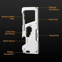 Tactical Steel EDC Folding Keychain Multi-Tool - Image 3