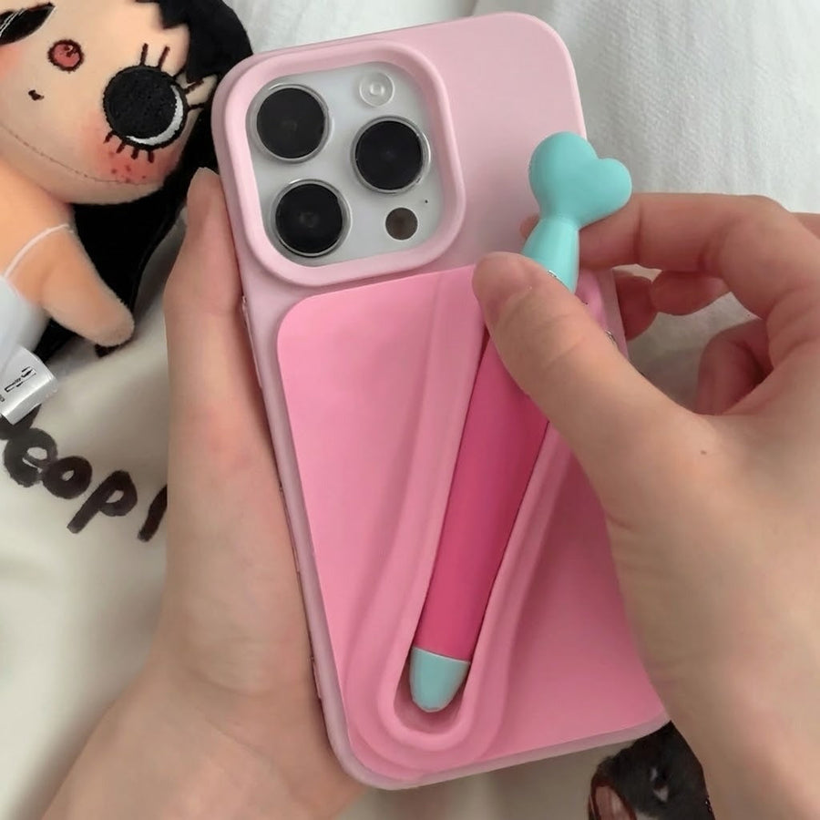 Stylus Holder Cute iPhone Case - Image 2