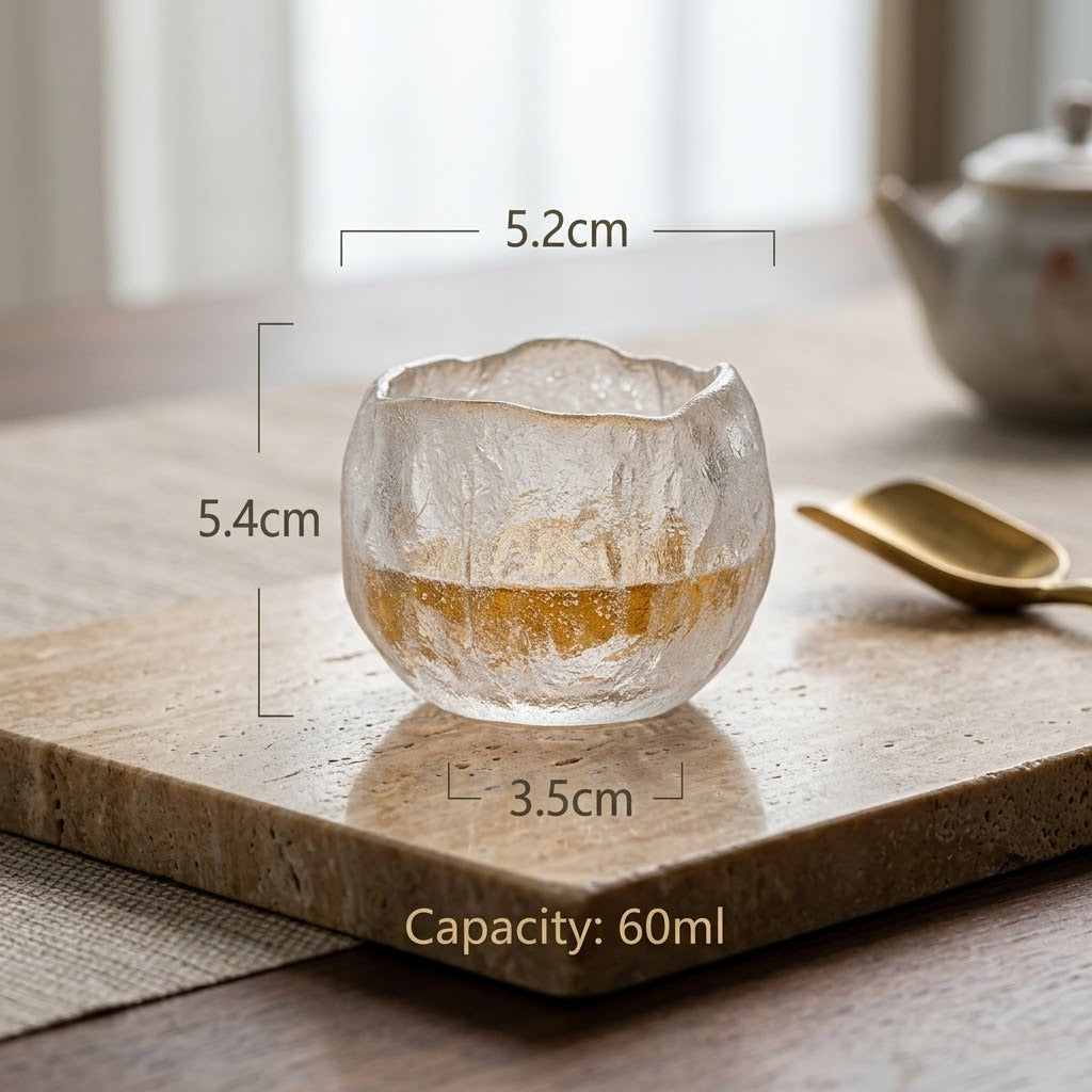 Ice Glaze Handmade Japanese Tea Cup - Image 3