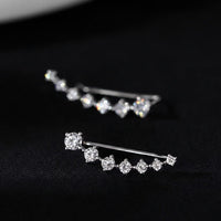 Korean Shiny Zircon Crystal Earrings - Image 2