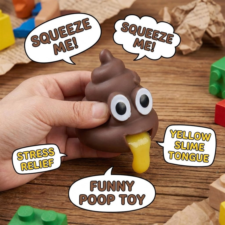 Squeeze & Release Poop Shape Stress Reliever Toy - Image 1