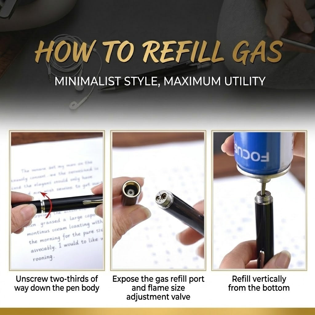 Windproof Jet Flame Pen Lighter - Image 7