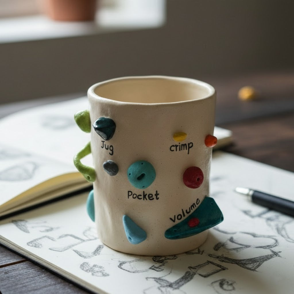 Rock Climbing Grip Handmade Mug - Image 2