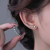 Korean Shiny Zircon Crystal Earrings - Image 8