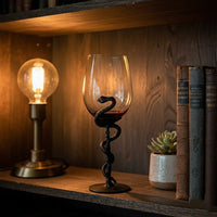 Black Snake Sculpted Wine Glass - Image 3