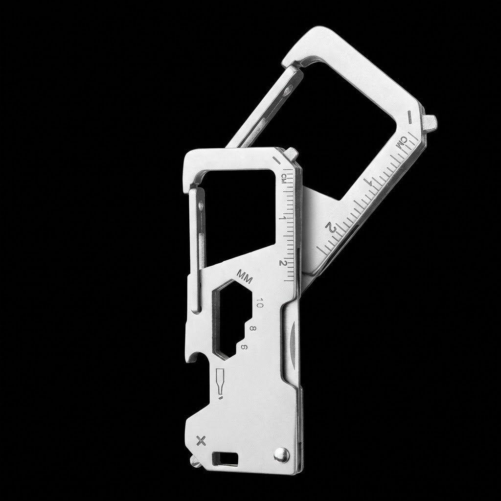 Tactical Steel EDC Folding Keychain Multi-Tool - Image 2