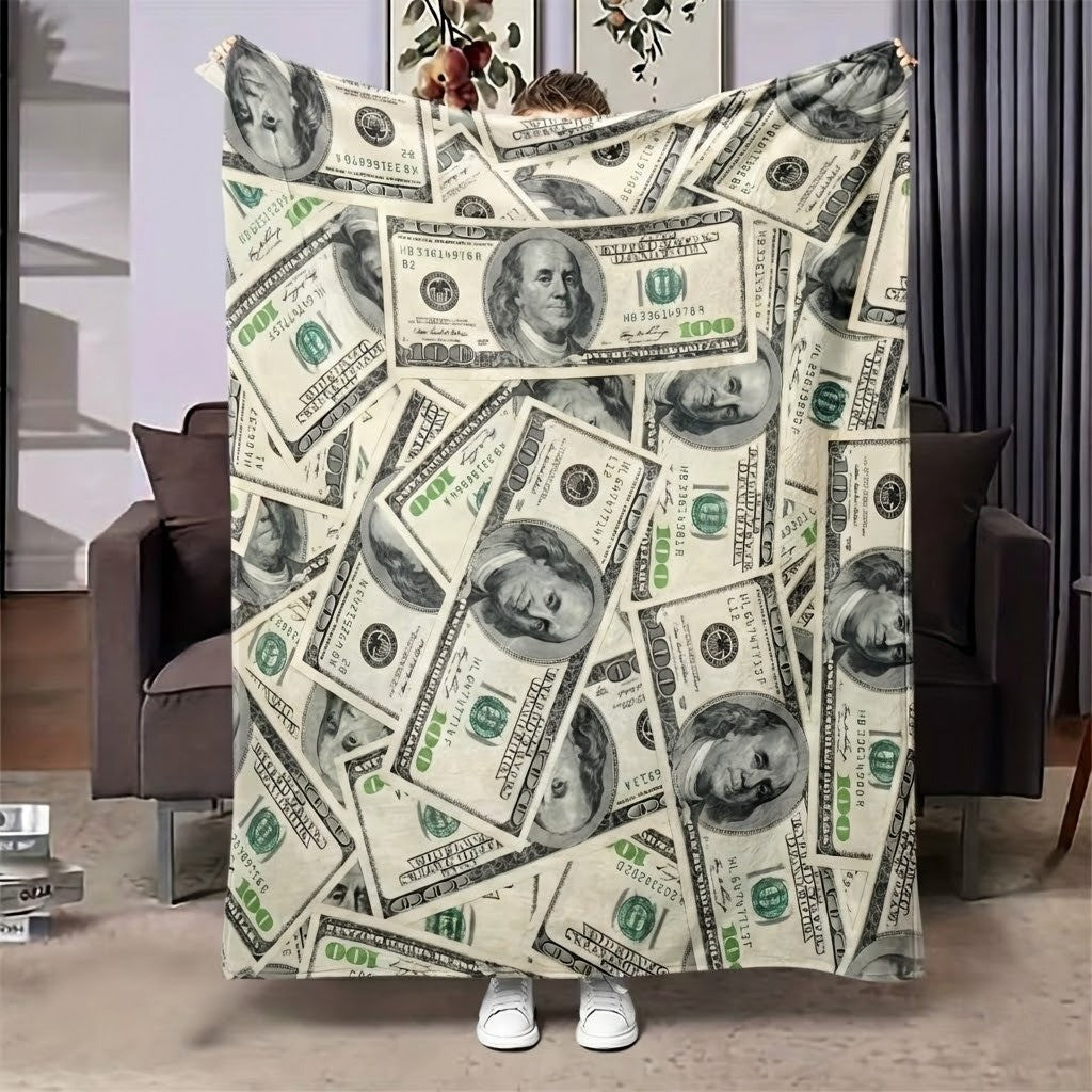 Funny Money Money Soft Sofa Blanket - Image 0