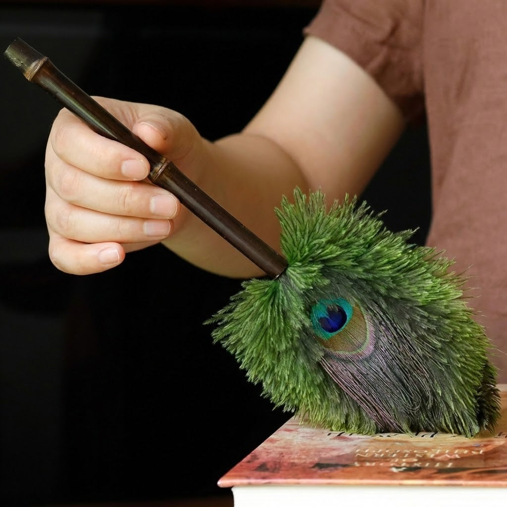 Peacock Feather Anti-Static Dusting Brush - Image 1