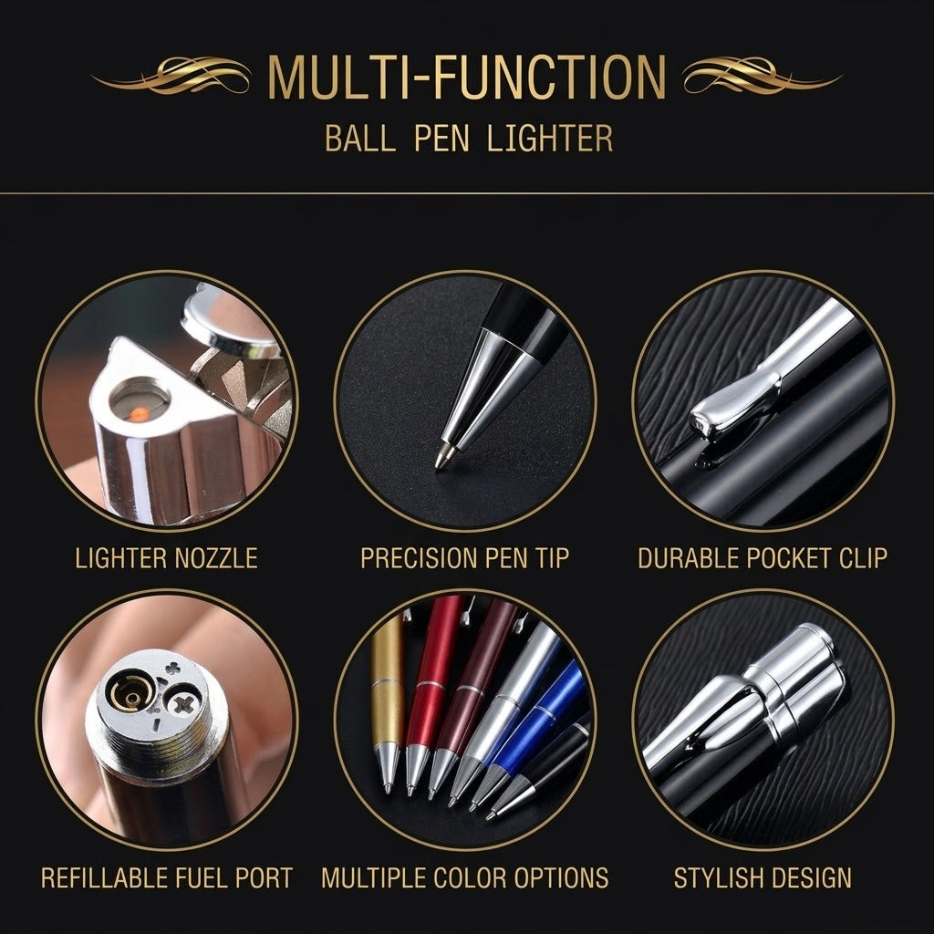 Windproof Jet Flame Pen Lighter - Image 6