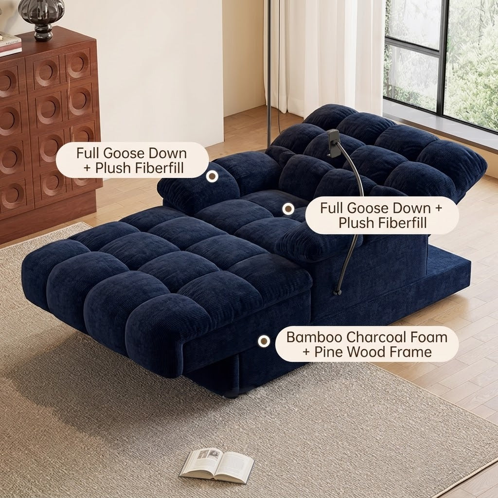 Electric Recliner Chaise Cloud Lounge Sofa - Image 5