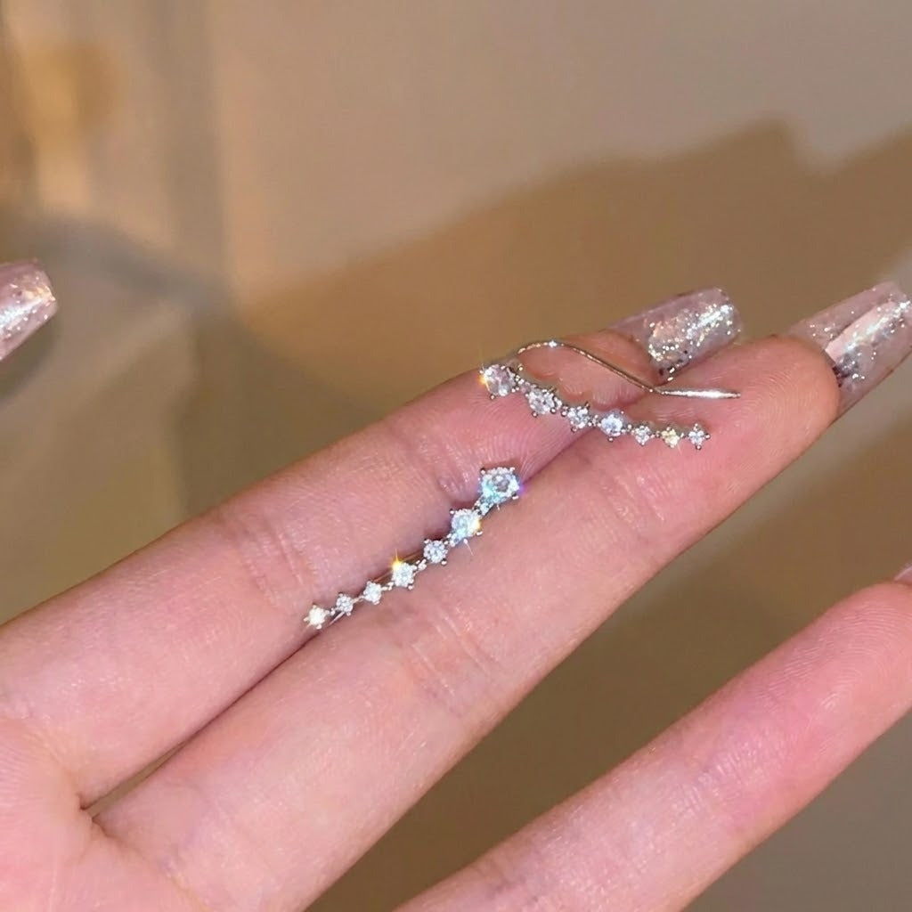 Korean Shiny Zircon Crystal Earrings - Image 6