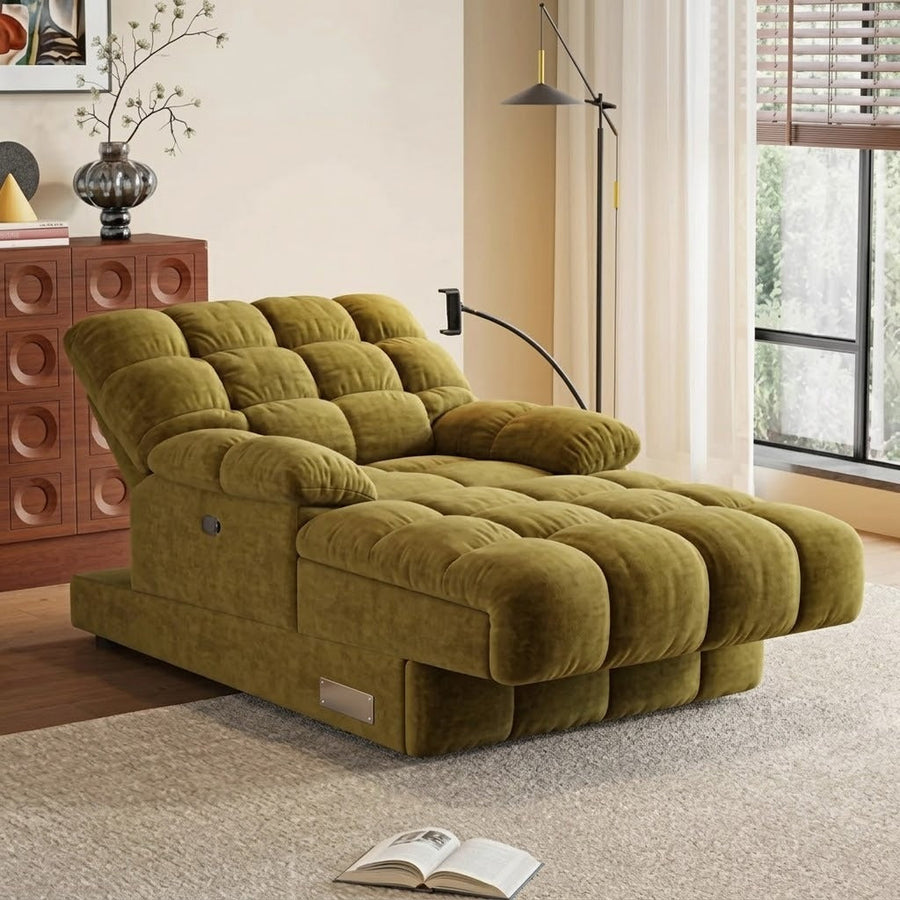 Electric Recliner Chaise Cloud Lounge Sofa - Image 0