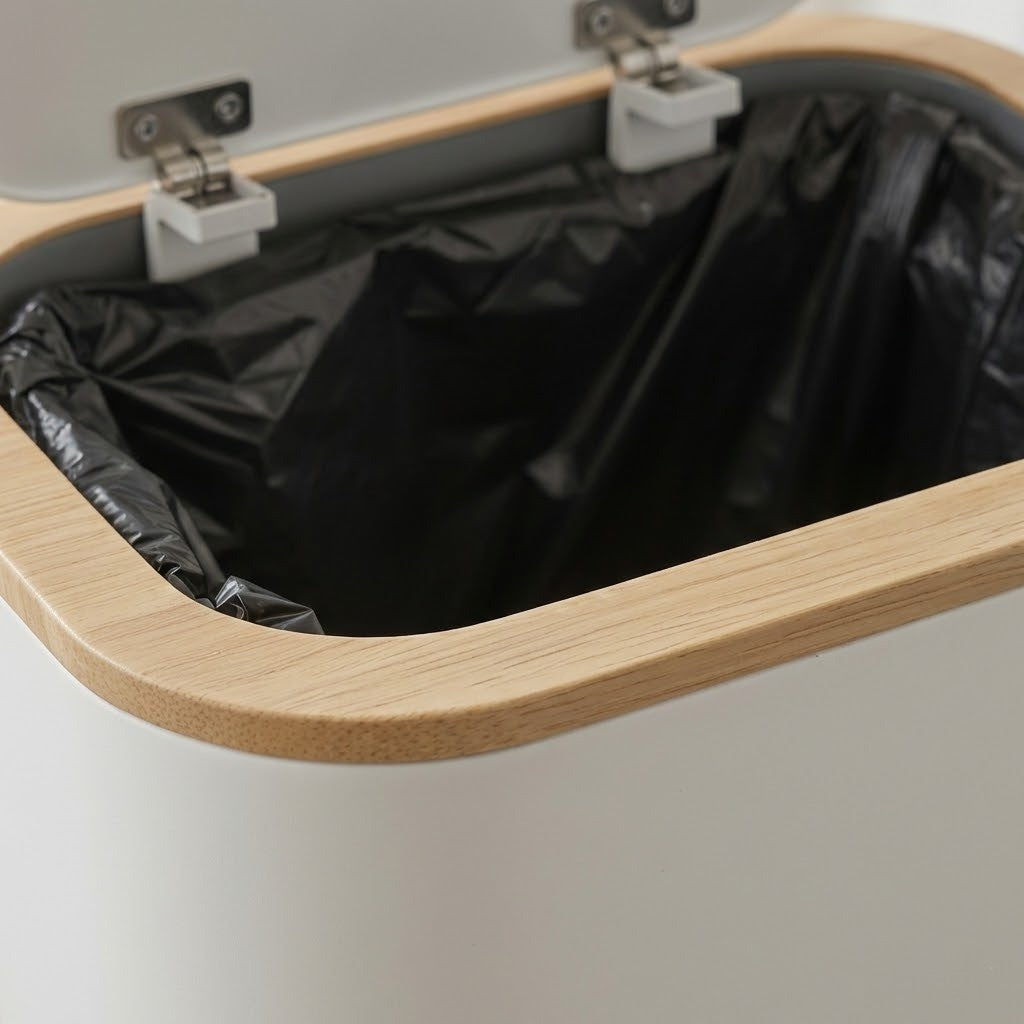 Easy-Clean Elegant Bathroom Trash Can - Image 1