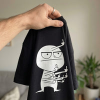 Angry Stick Figure Middle Finger T-Shirt - Image 7