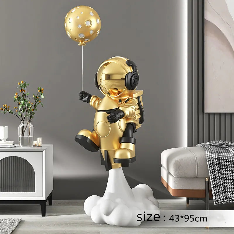 Cosmic Astronaut Balloon Sculpture Elegant Home Decor - Image 1