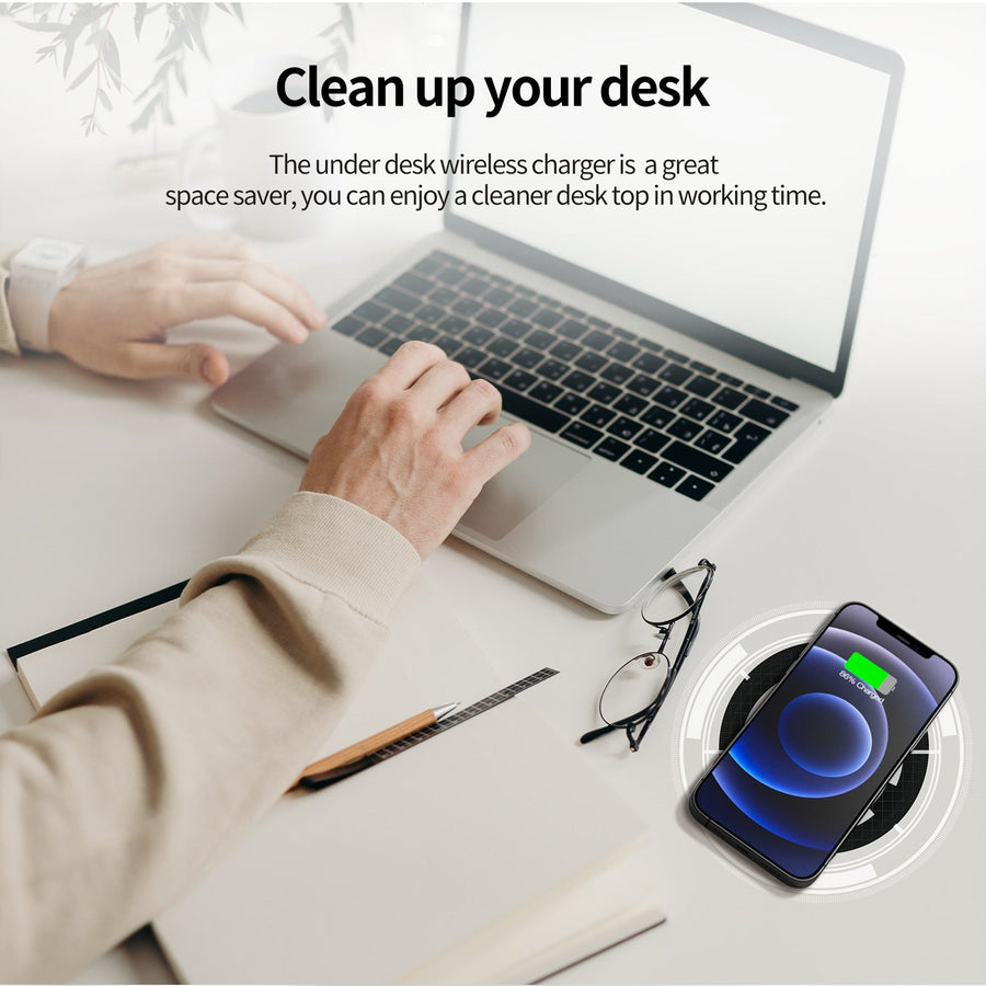 Invisible Under the Desk Wireless Charger - Image 1