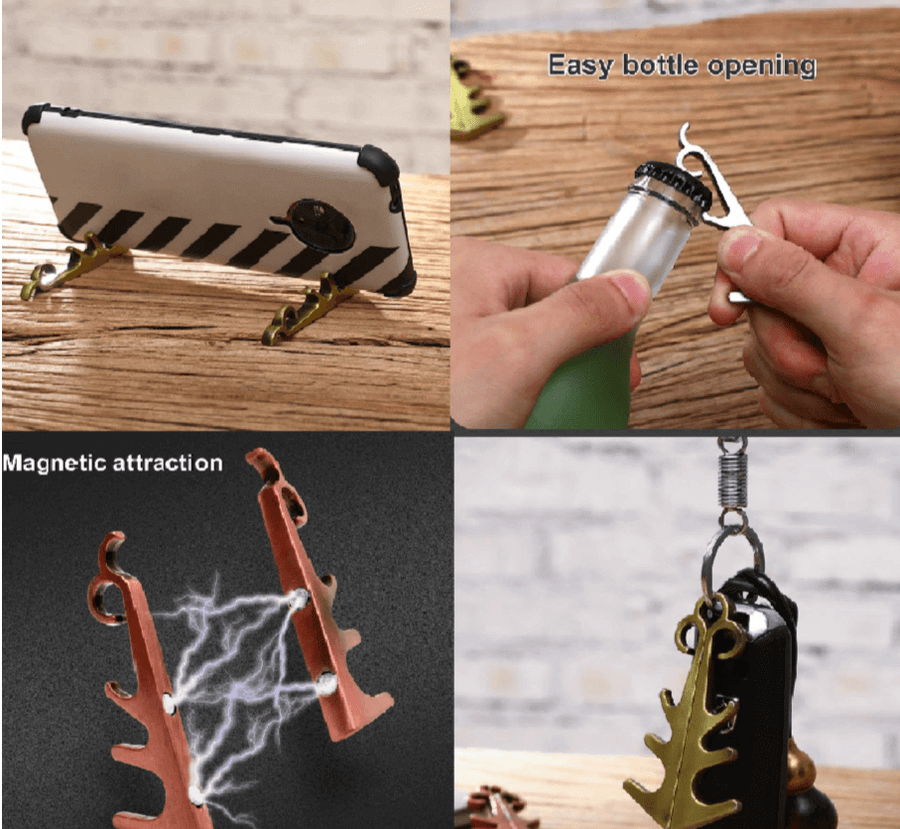 Multifunctional Magnetic Retro Key Phone Holder - Image 0