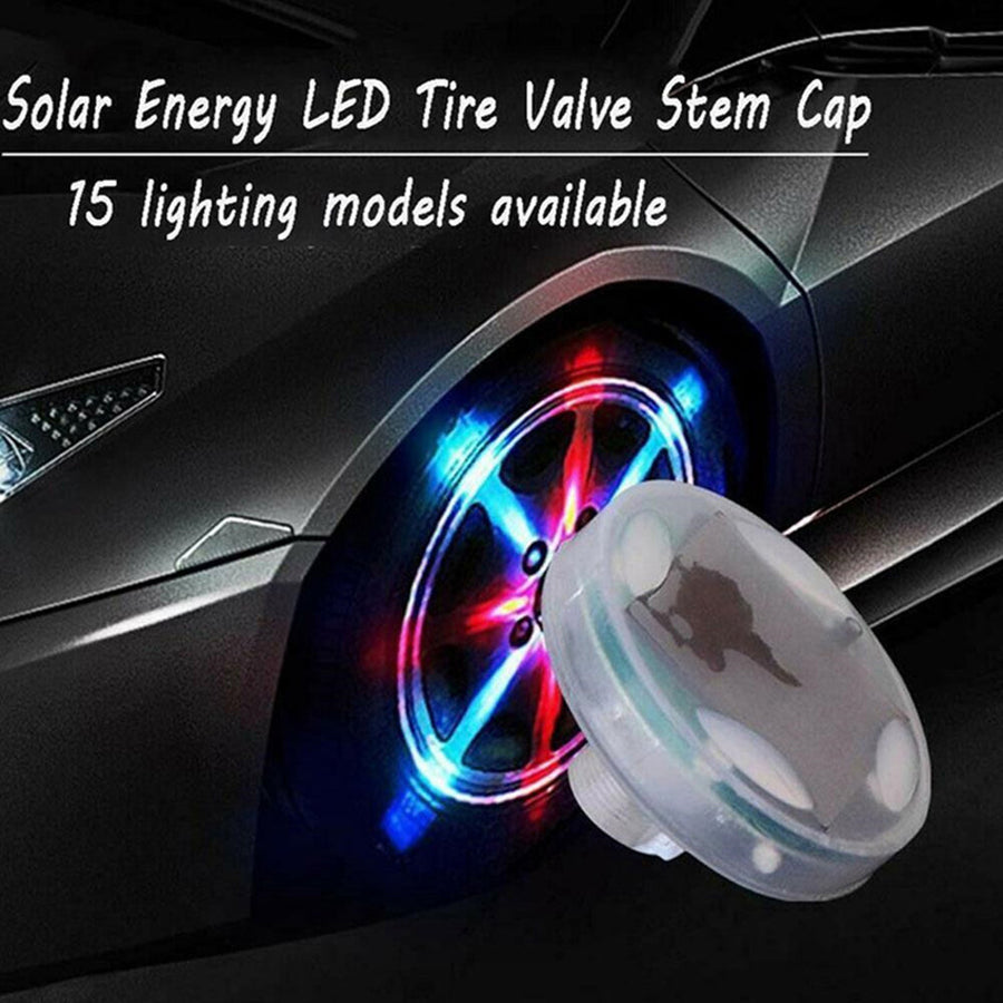 Auto-Illuminating Solar RGB LED Car Tire Light - Image 2