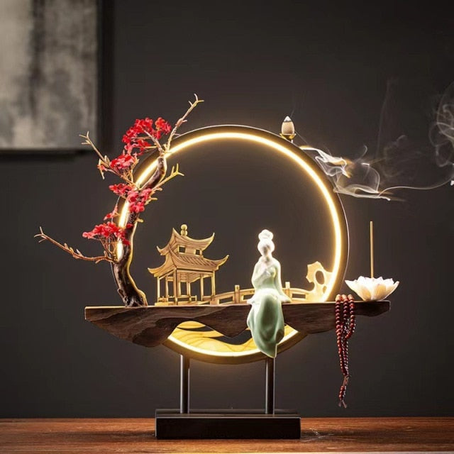 Handmade Fairy Lady Waterfall Backflow Incense Burner - Image 2