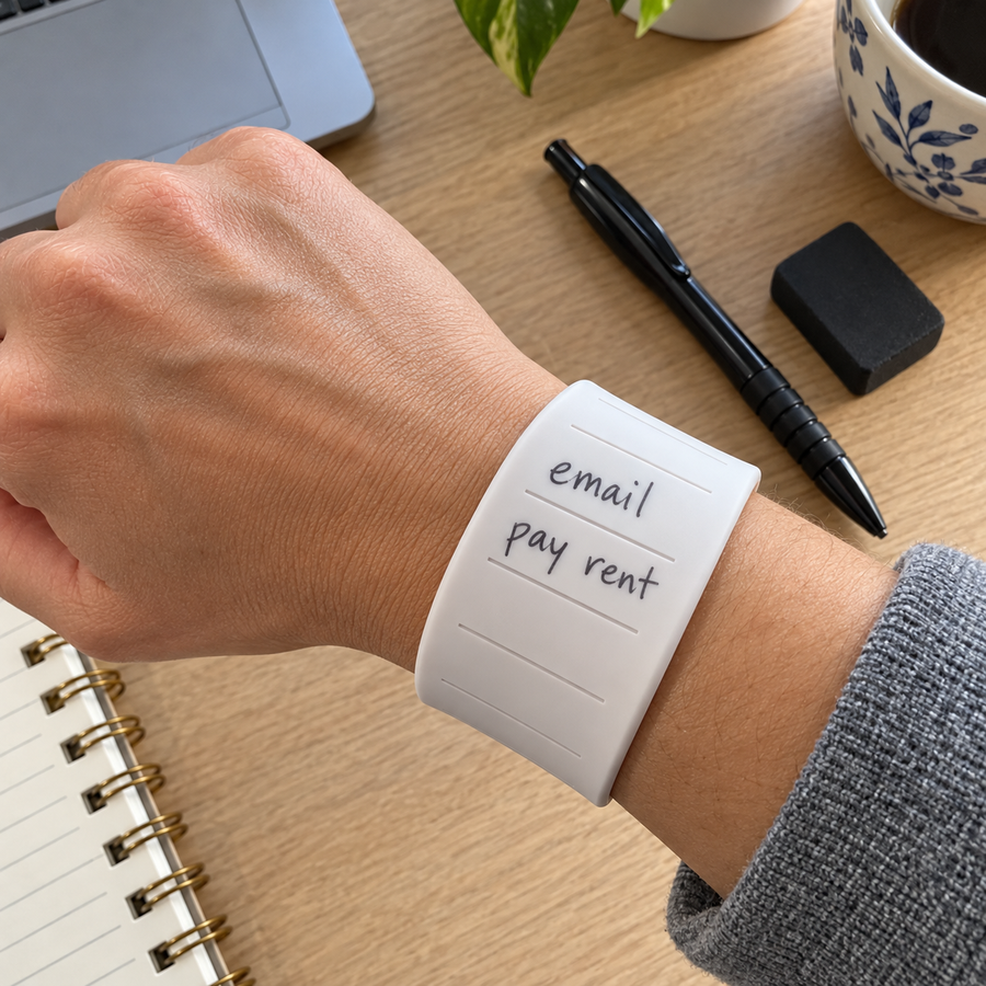 Pulsera de recordatorio con borrador de respaldo cerebral