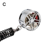 Wheel Rim Rearview Mirror Car Keychain Decor