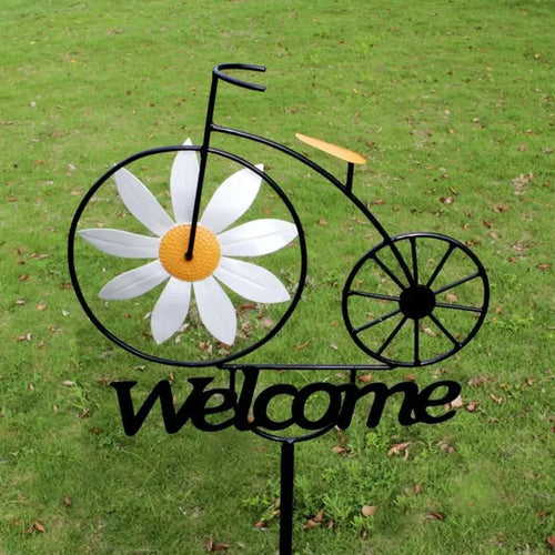 Charming Bicycle Welcome Windmill - Image 0