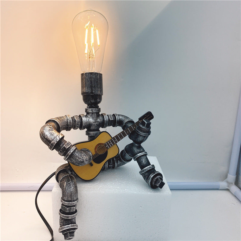 Chill Guitar Player Retro Table Lamp - Image 1