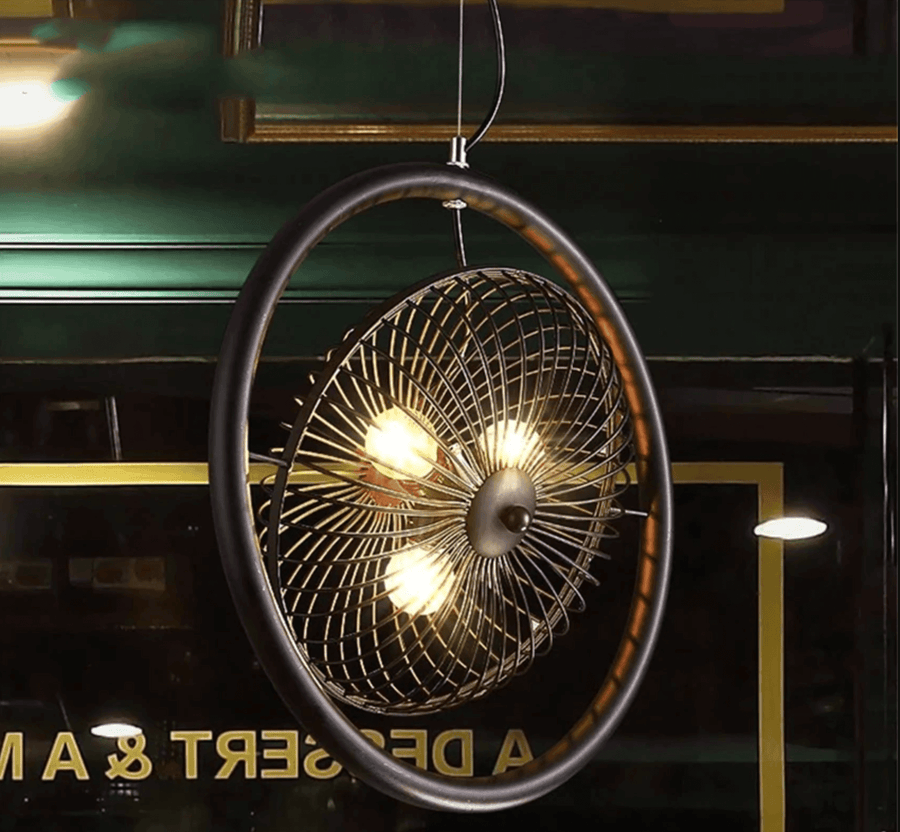 Vintage Iron Retro Fan Ceiling Droplight Chandelier Lamp - Image 10