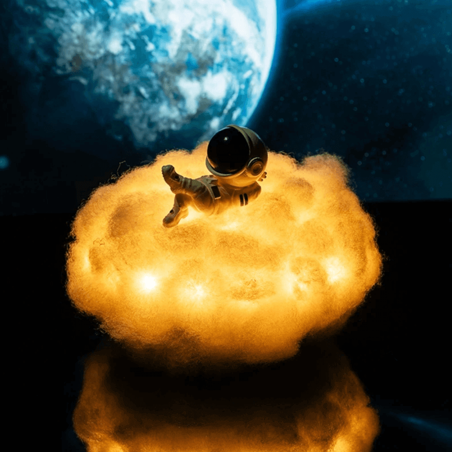 Cute LED Colorful Clouds Astronaut Lamp With Rainbow Effect - Image 5