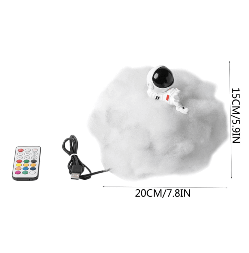 Cute LED Colorful Clouds Astronaut Lamp With Rainbow Effect - Image 3